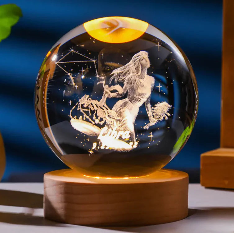 3D Constellation Crystal Ball Night Light