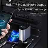 FAST 100W Car Phone Charger Lighter USB And TYPE-C Adapter