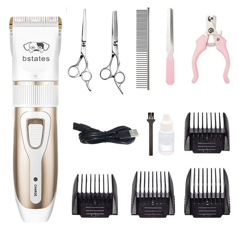 Rechargeable Pet Hair Clipper Grooming Set