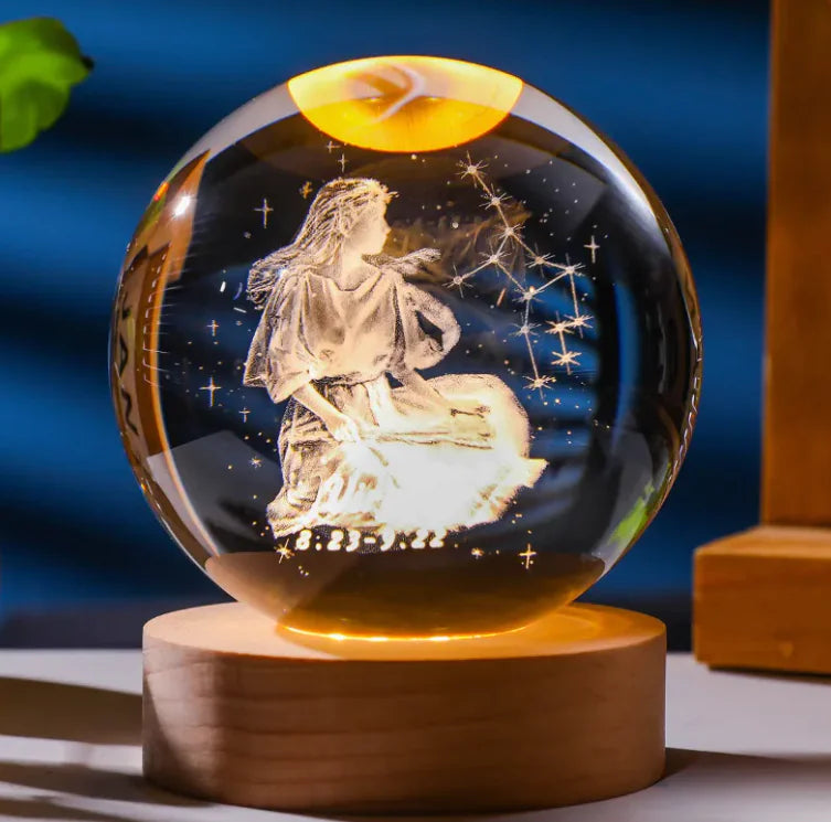 3D Constellation Crystal Ball Night Light